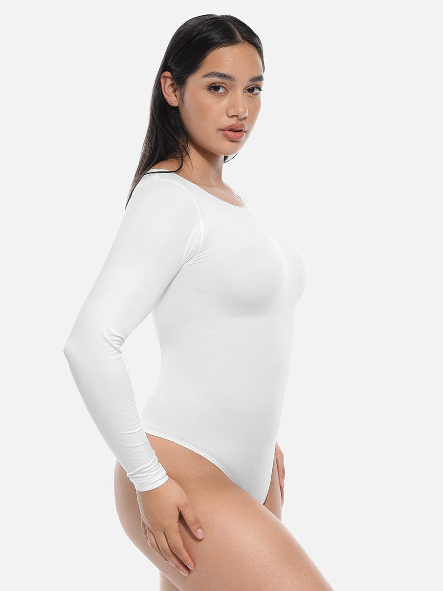 Seamless Waist Shaping Long Sleeve Tnong Bodysuit