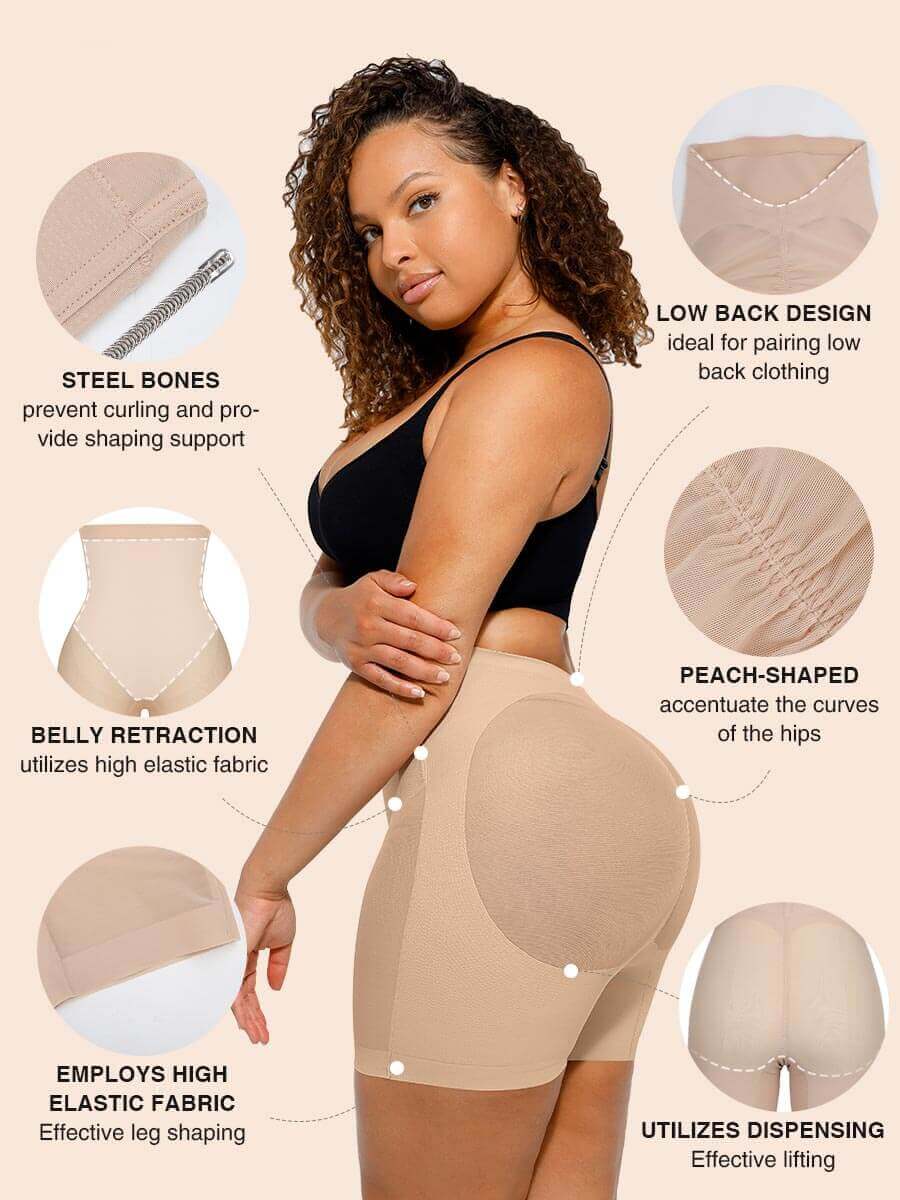 Low-Back Butt-Lifting Shorts with Tummy Control