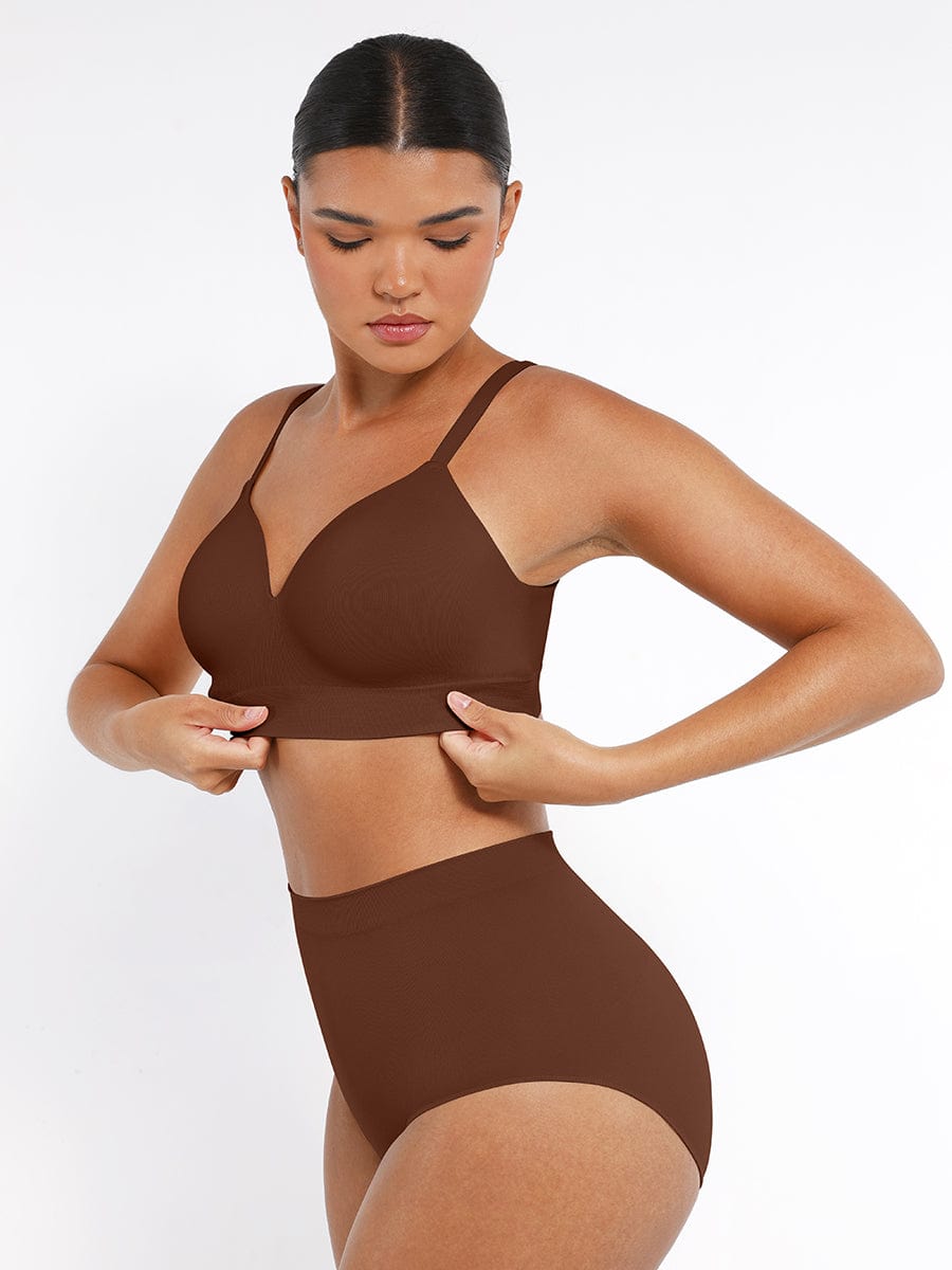 Seamless Wireless Bust Support Shaping Bra