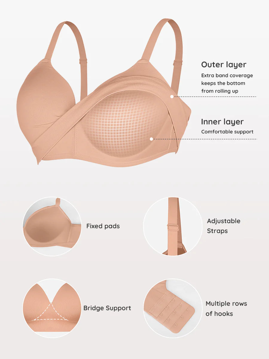 Seamless Wireless Bust Support Shaping Bra