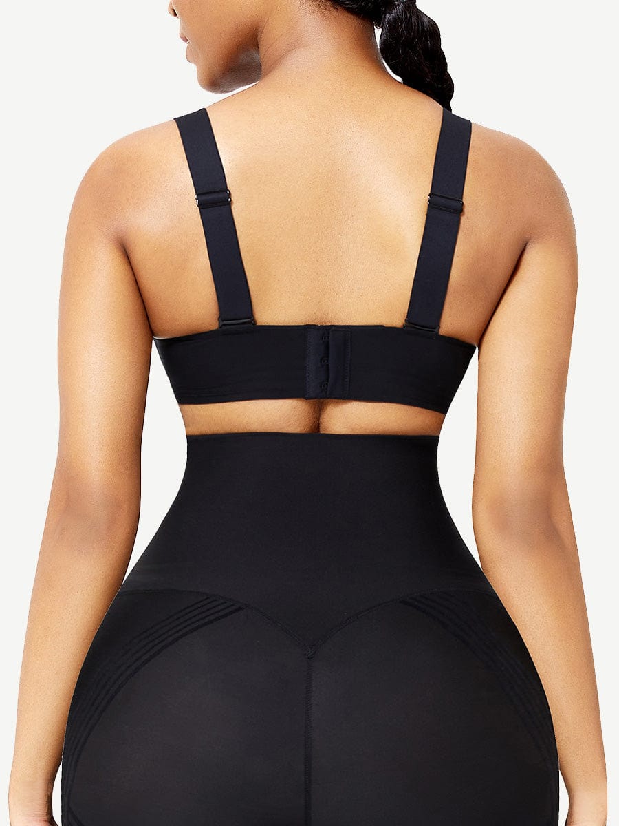 Fix ShapeWear Black Seamless Shapewear Bra Removable Pads Tight Fitting