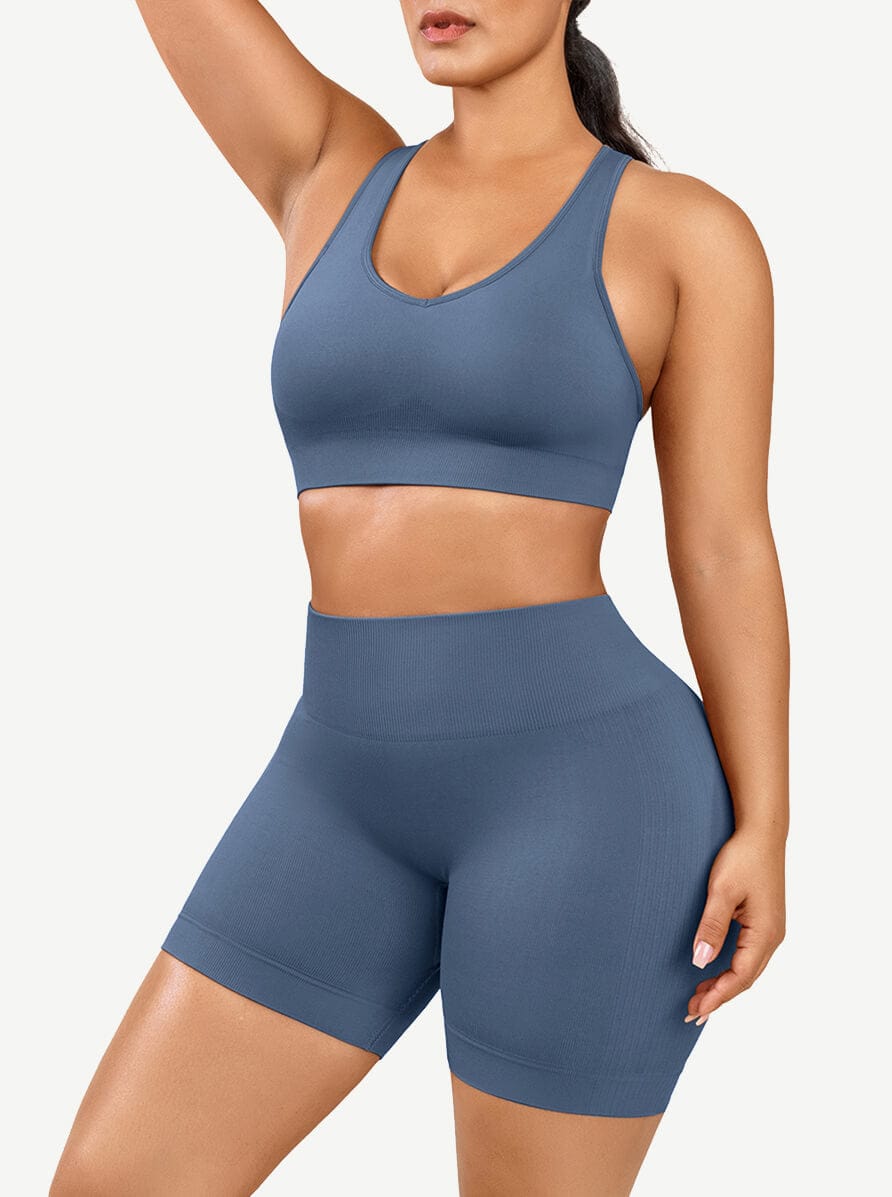 Wholesale 🌿Eco-friendly Sexy V Neck Seamless Sportswear