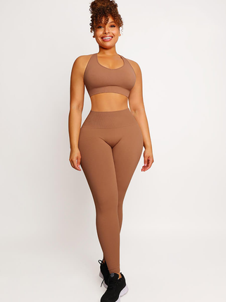 Seamless Shaping Leggings & Supportive Top Set