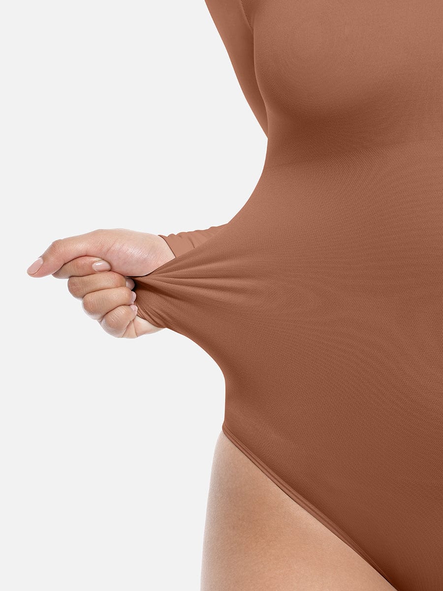 Seamless Waist Shaping Long Sleeve Tnong Bodysuit