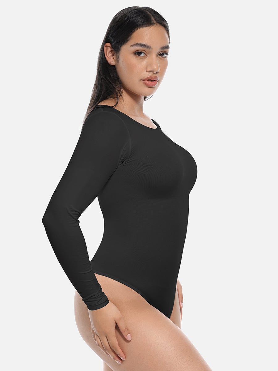 Seamless Waist Shaping Long Sleeve Tnong Bodysuit