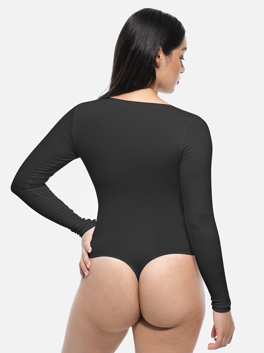 Seamless Waist Shaping Long Sleeve Tnong Bodysuit