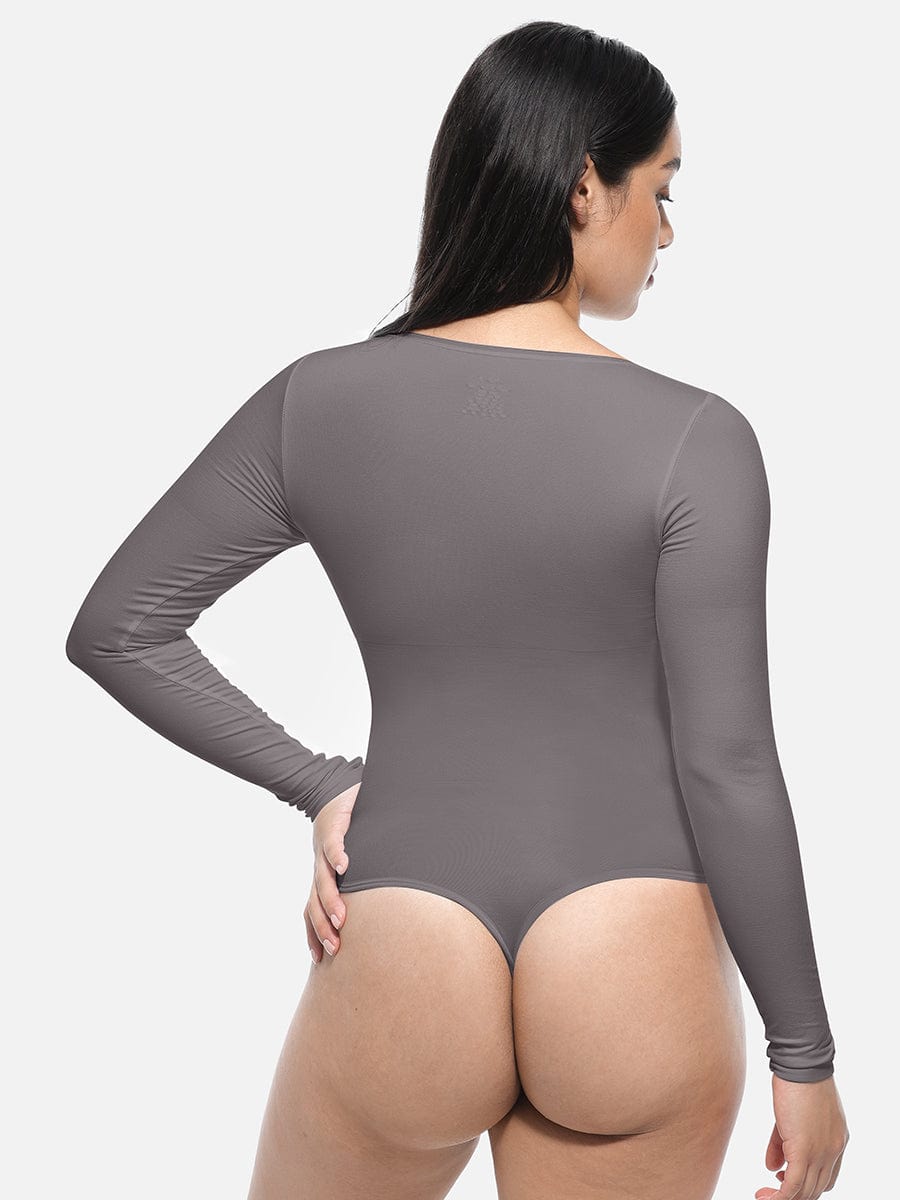 Seamless Waist Shaping Long Sleeve Tnong Bodysuit