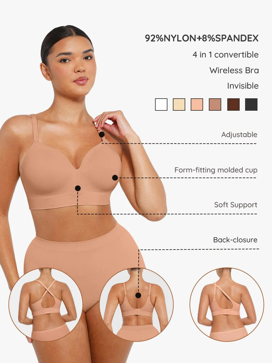 Seamless Wireless Bust Support Shaping Bra