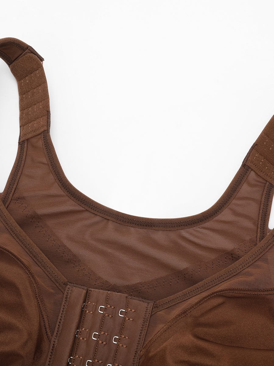 Front-Closure Wireless Post-Surgery Bra No Padding Smooth Back & Side Support Post-Surgery Bra